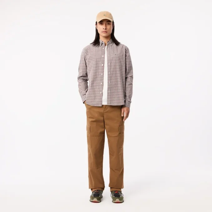Erkek Regular Fit Ekose Poplin Gömlek