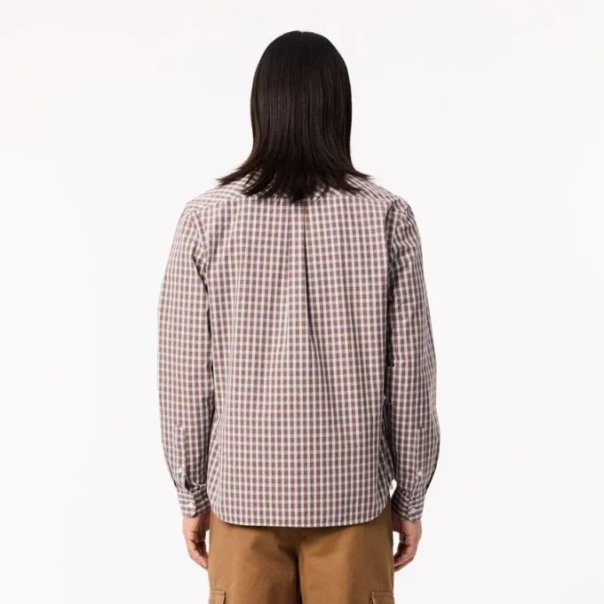 Erkek Regular Fit Ekose Poplin Gömlek
