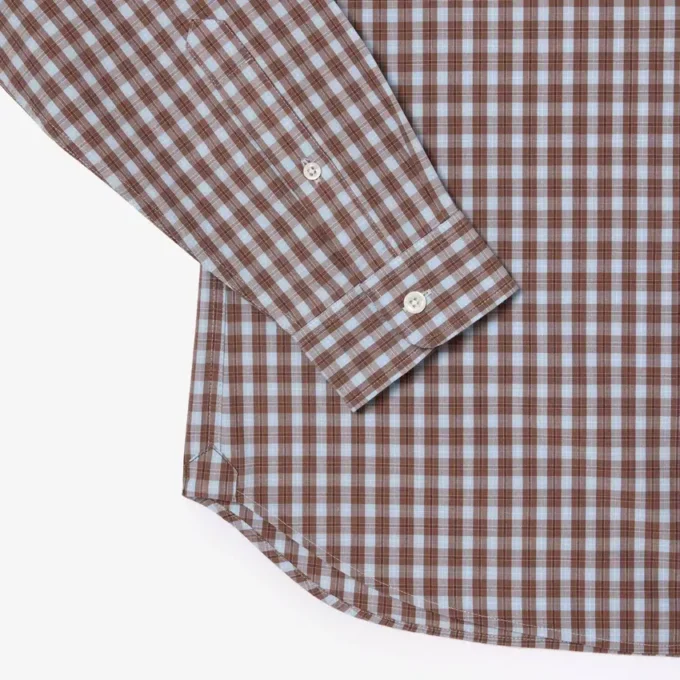 Erkek Regular Fit Ekose Poplin Gömlek