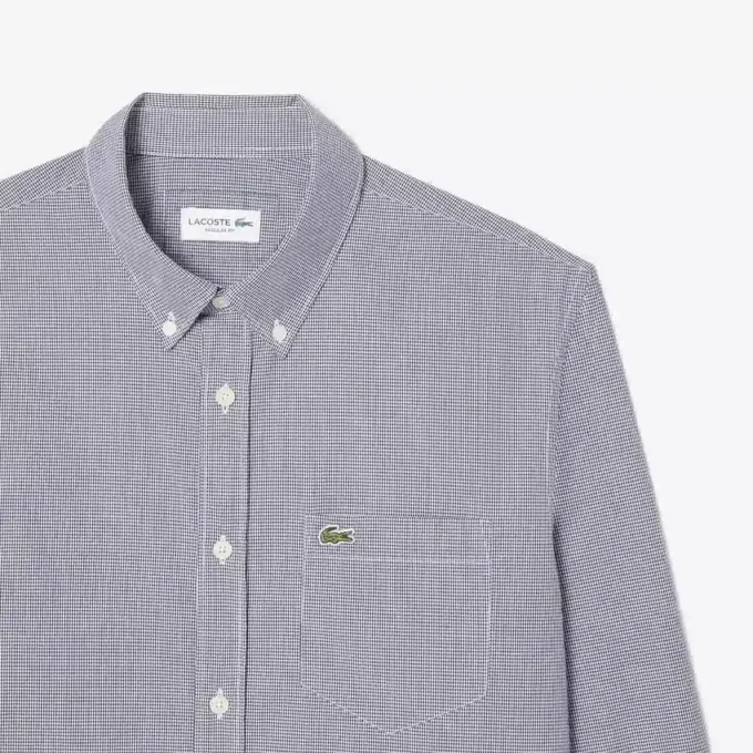Erkek Regular Fit Gingham Poplin Gömlek