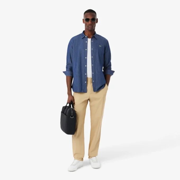 Erkek Regular Fit Hafif Denim Gömlek