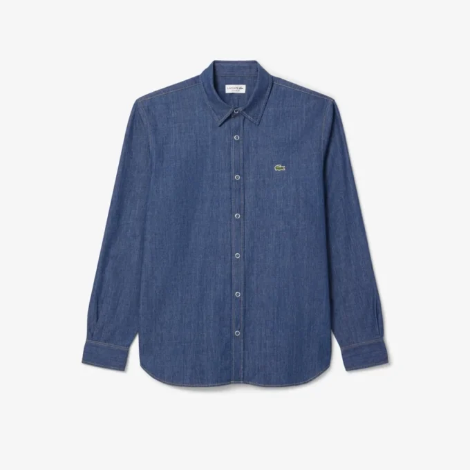 Erkek Regular Fit Hafif Denim Gömlek