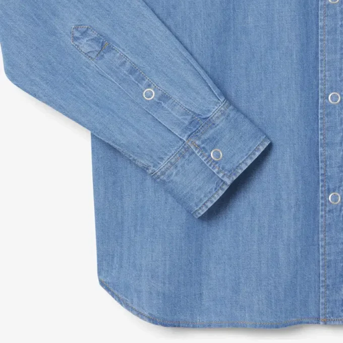 Erkek Regular Fit Hafif Denim Gömlek