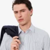 Erkek Regular Fit Çizgili Düğmeli Gömlek