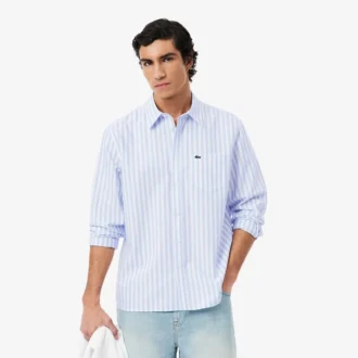 Erkek Regular Fit Çizgili Oxford Gömlek