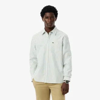 Erkek Regular Fit Çizgili Oxford Gömlek
