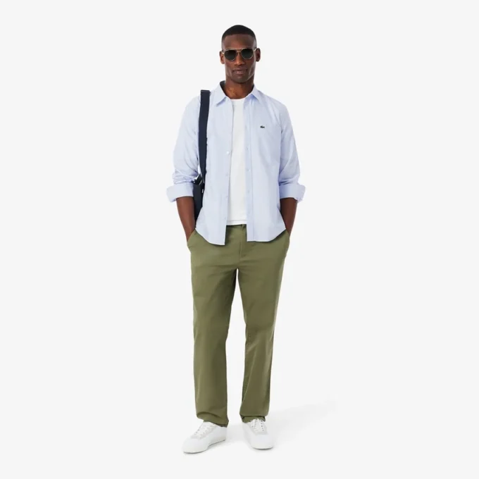 Erkek Regular Fit Çizgili Oxford Gömlek