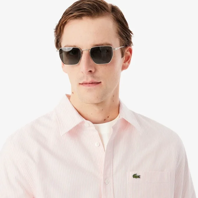 Erkek Regular Fit Çizgili Oxford Gömlek