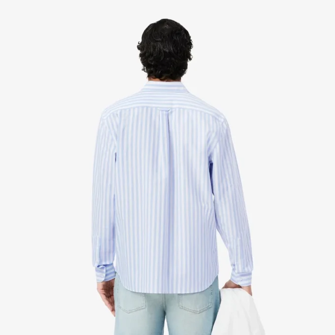 Erkek Regular Fit Çizgili Oxford Gömlek