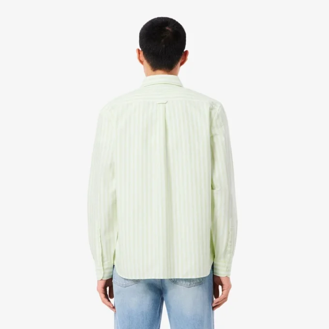Erkek Regular Fit Çizgili Oxford Gömlek