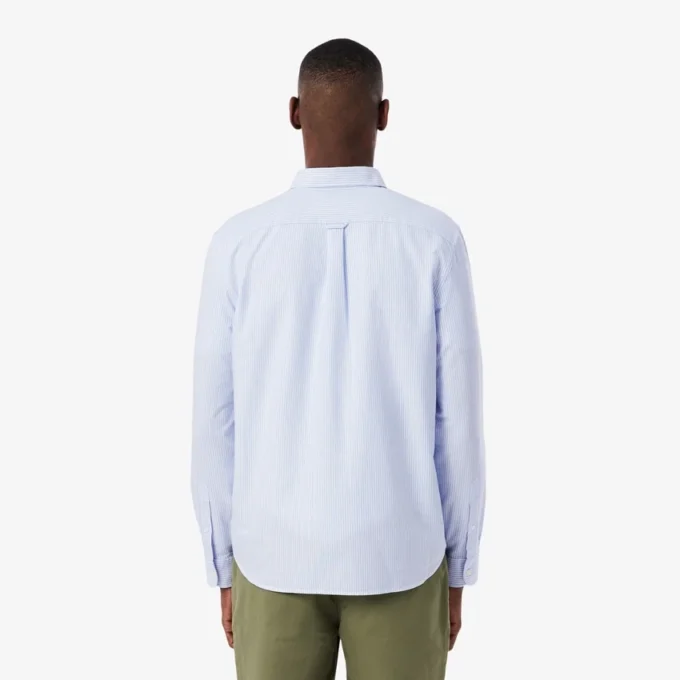 Erkek Regular Fit Çizgili Oxford Gömlek