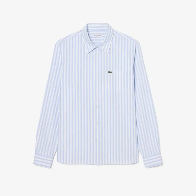 Erkek Regular Fit Çizgili Oxford Gömlek