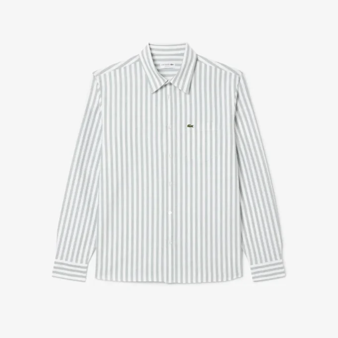 Erkek Regular Fit Çizgili Oxford Gömlek