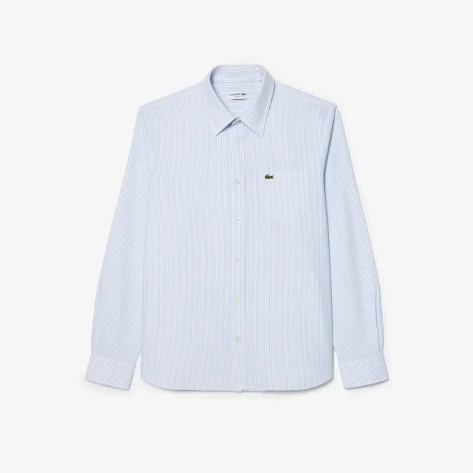 Erkek Regular Fit Çizgili Oxford Gömlek