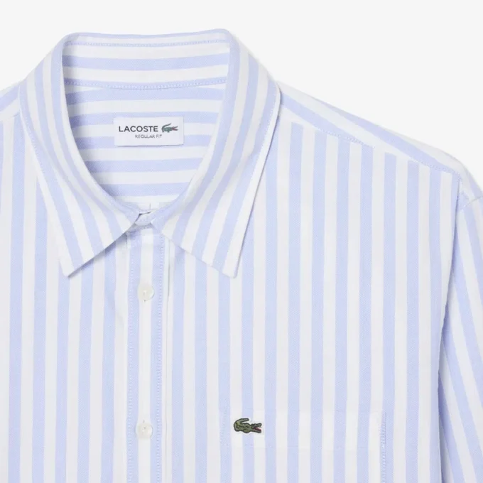 Erkek Regular Fit Çizgili Oxford Gömlek