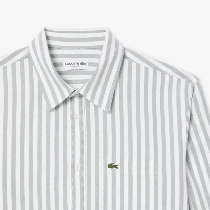 Erkek Regular Fit Çizgili Oxford Gömlek