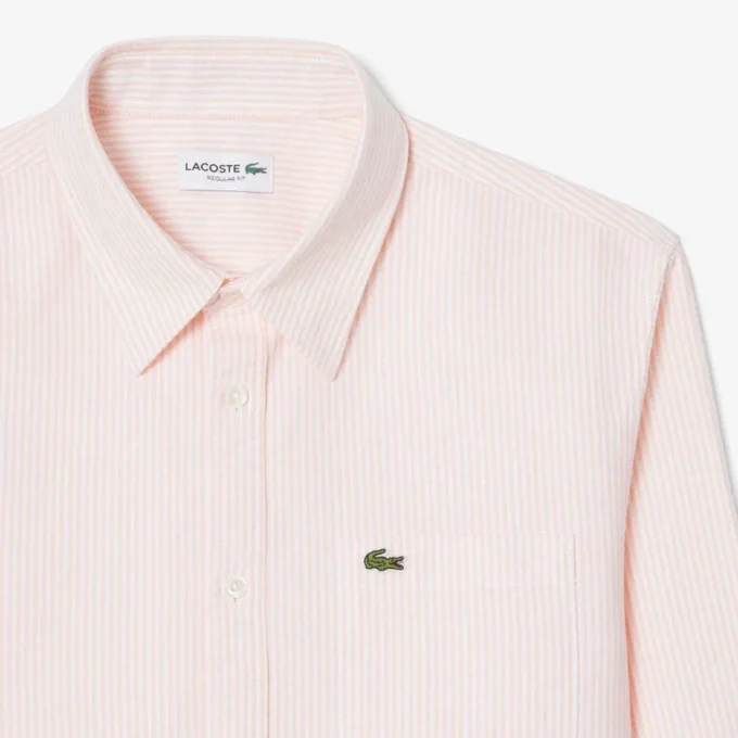 Erkek Regular Fit Çizgili Oxford Gömlek