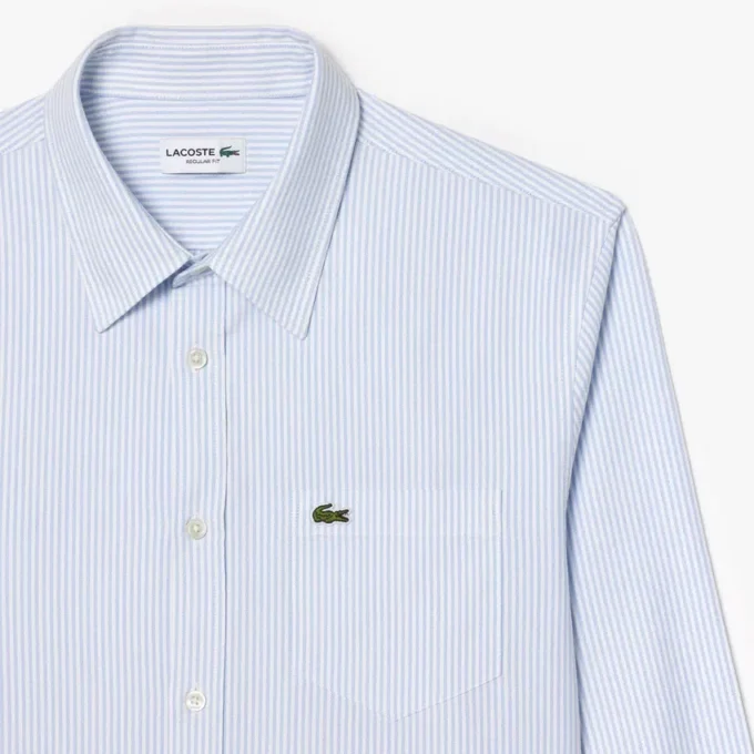Erkek Regular Fit Çizgili Oxford Gömlek