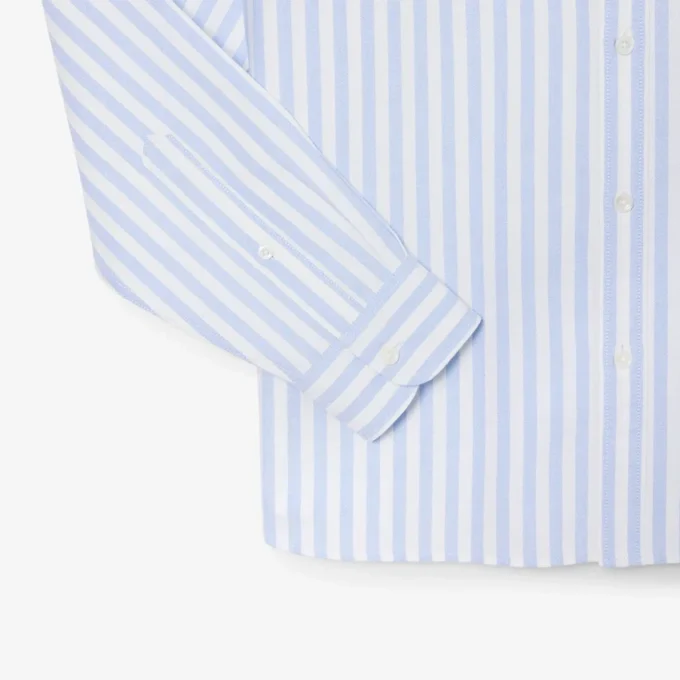 Erkek Regular Fit Çizgili Oxford Gömlek
