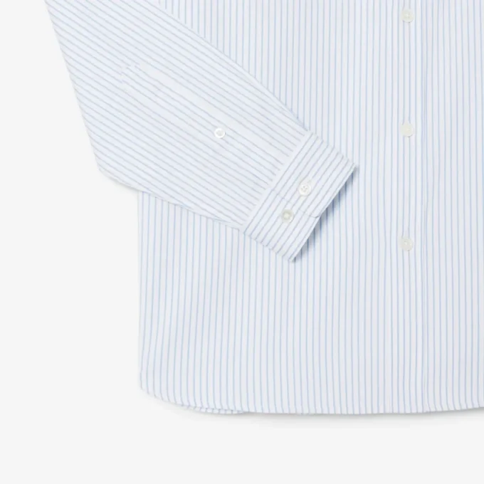 Erkek Regular Fit Çizgili Pinpoint Gömlek