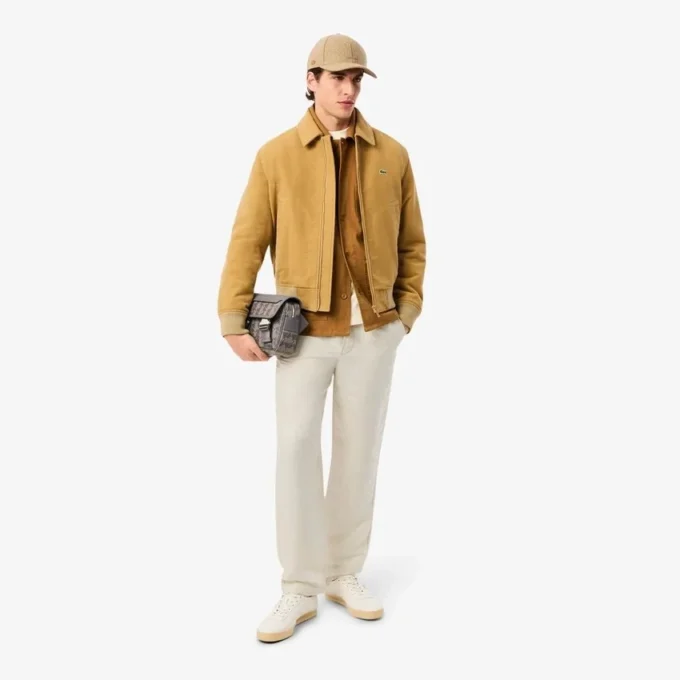 Erkek Regular Fit Keten Twill Pantolon
