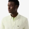 Erkek Regular Fit Kısa Kollu Keten Gömlek