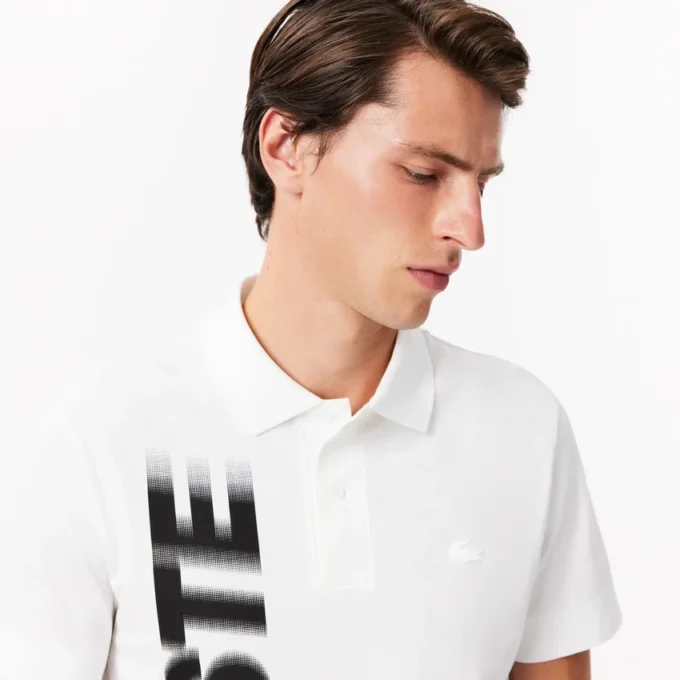 Erkek Regular Fit Lacoste Movement Baskılı Polo Tişört