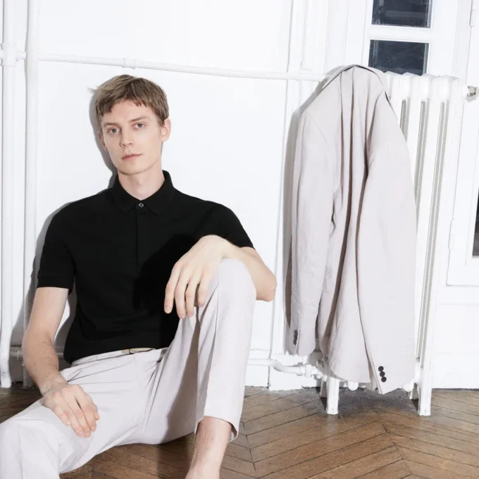 Erkek Regular Fit Paris Stretch Piqua Polo Tişört