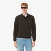 Erkek Ribana Pamuklu Polo Tişört Yakalı Sweatshirt