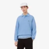 Erkek Ribana Pamuklu Polo Tişört Yakalı Sweatshirt