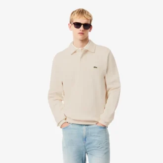 Erkek Ribana Pamuklu Polo Tişört Yakalı Sweatshirt