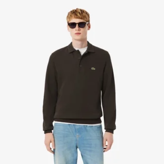 Erkek Ribana Pamuklu Polo Tişört Yakalı Sweatshirt