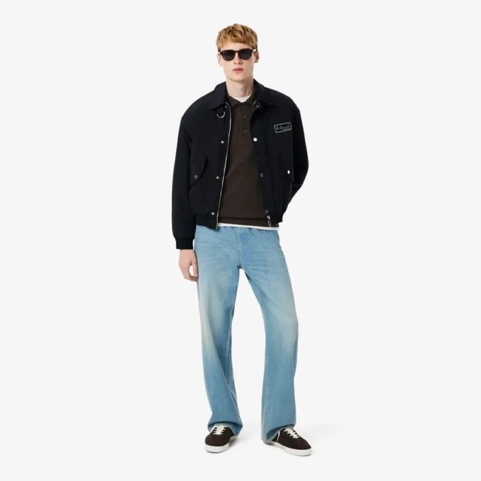 Erkek Ribana Pamuklu Polo Tişört Yakalı Sweatshirt
