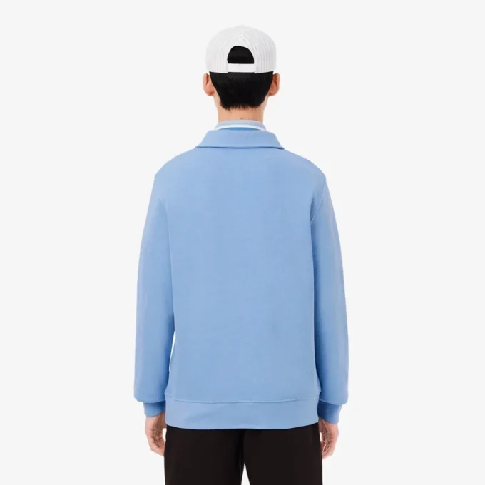 Erkek Ribana Pamuklu Polo Tişört Yakalı Sweatshirt