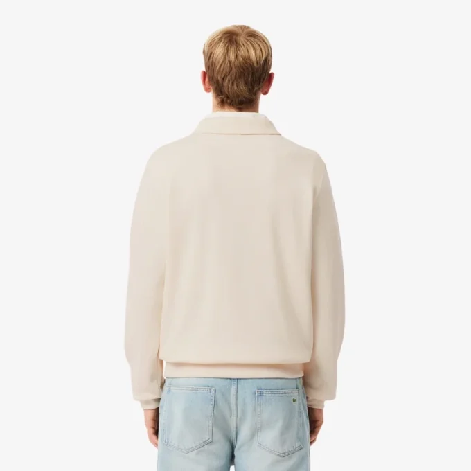 Erkek Ribana Pamuklu Polo Tişört Yakalı Sweatshirt