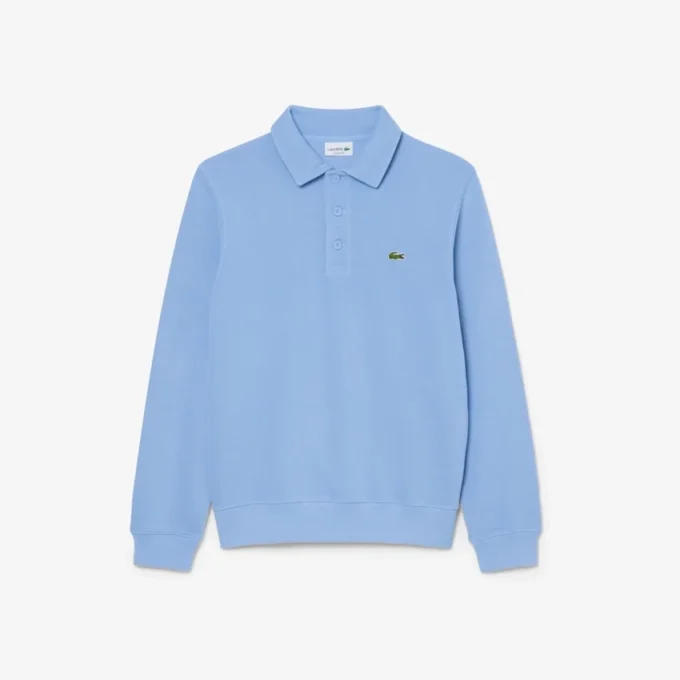 Erkek Ribana Pamuklu Polo Tişört Yakalı Sweatshirt