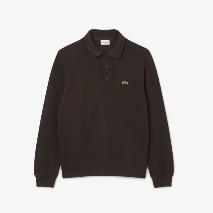 Erkek Ribana Pamuklu Polo Tişört Yakalı Sweatshirt