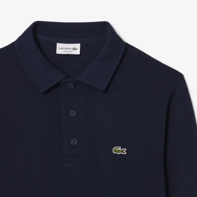 Erkek Ribana Pamuklu Polo Tişört Yakalı Sweatshirt