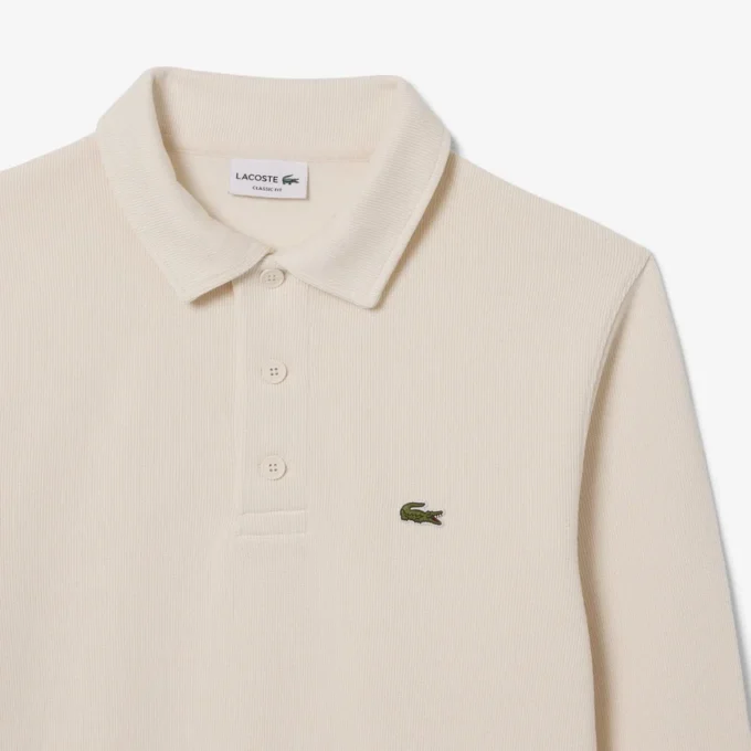 Erkek Ribana Pamuklu Polo Tişört Yakalı Sweatshirt