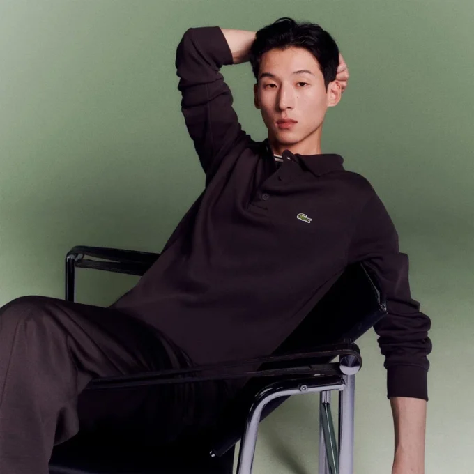 Erkek Ribana Pamuklu Polo Tişört Yakalı Sweatshirt