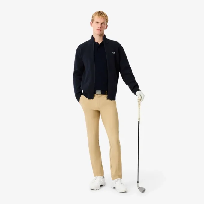 Erkek Ribana Örgü Fermuarlı Golf Kazak