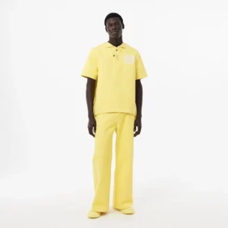 Erkek Runway Geniş Paça Denim Kot