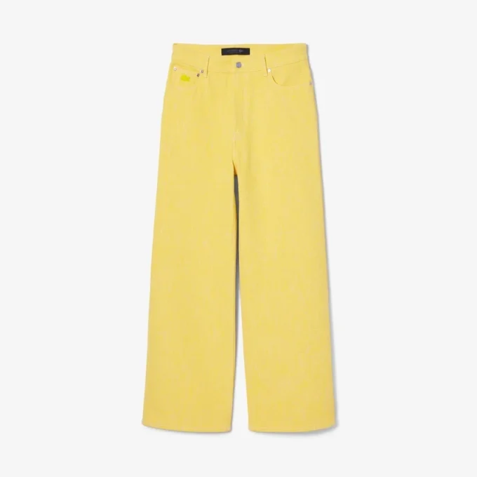 Erkek Runway Geniş Paça Denim Kot