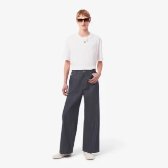Erkek Runway Geniş Paça Selvedge Kot