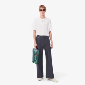 Erkek Runway Geniş Paça Selvedge Kot