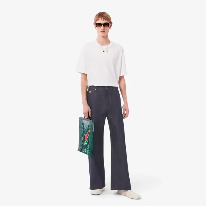 Erkek Runway Geniş Paça Selvedge Kot