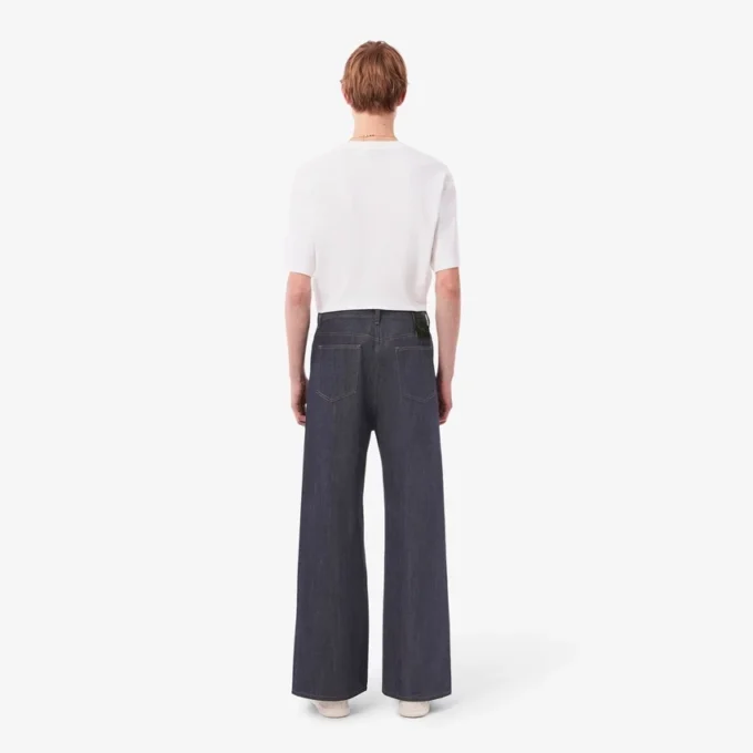 Erkek Runway Geniş Paça Selvedge Kot