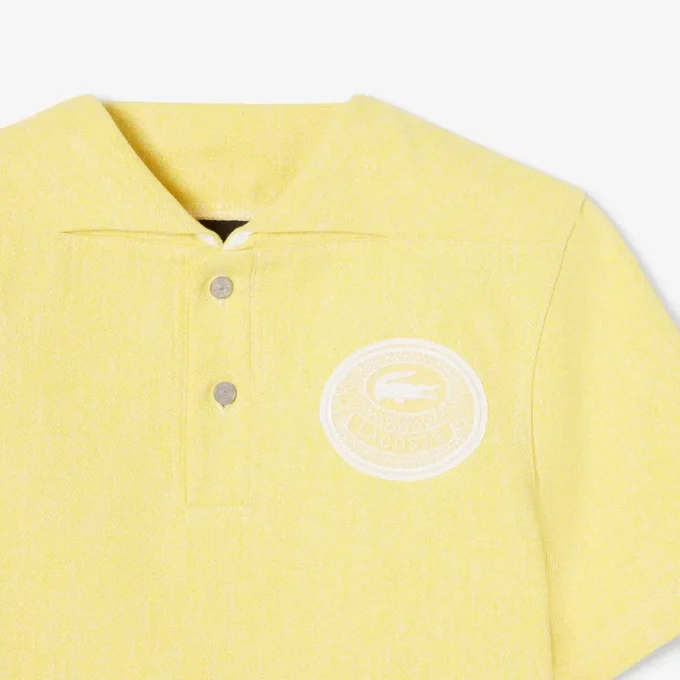 Erkek Runway Oversized Denim Polo Tişört