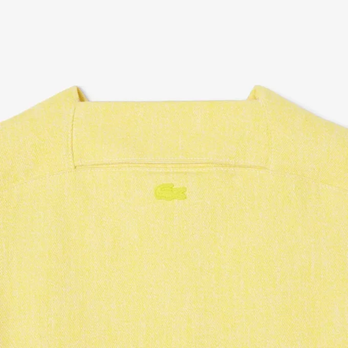Erkek Runway Oversized Denim Polo Tişört