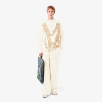 Erkek Runway Oversized Örgü Eşofman Altı
